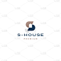 s letter house logo icon