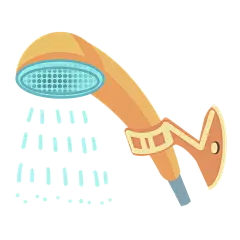 千库网_卡通黄色淋浴头_元素编号12249810