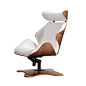 【休闲椅】 休闲椅 实木框架+进口皮艺软包 W680*D750*H1100 mm-BDHOME家居网