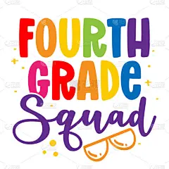 四年级班-彩色排字设计。适合服装、礼品、照片或动机海报。学前教育T恤排版设计。欢迎回到学校.