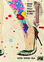 自由奔放的色彩，波普到极致来自英国女插画家Sarah Beetson的作品，散发着伦敦东区的颓废不羁。她从穿着、作品到工作风格，都充满了自由主义色彩，饱满喧嚣。O网页链接 ​​​​