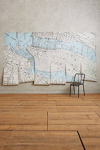 New York Map Mural