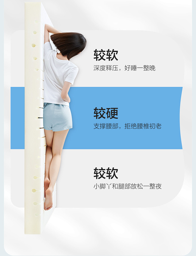 喜临门床垫 双人家用软硬垫卷装 抗菌防螨...
