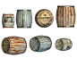 Rusty Oil Drums PNG Stock