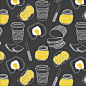 Dark food patterns on Behance #治愈系#