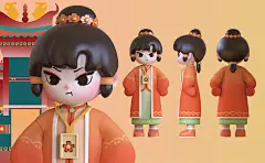 大观园传媒员工实录IP设计插画商业插画出息鬼_原创作品-