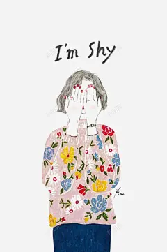 害羞的女孩 免费下载 页面网页 平面电商 创意素材
