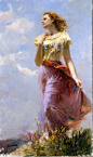 Pino Daeni (November 8, 1939 – May 25, 2010) was an Italian Impressionist book illustrator and artist. He is known for his style of feminine, romantic women and strong men painted with loose but accurate brushwork.: 