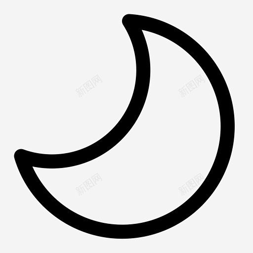 月亮晚上夜间模式夜间晴线性 设计图片 免费下载 页面网页 平面电商 创意素材-花瓣网