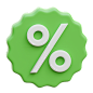 Discount Badge 3D Illustration