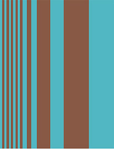 蓝色及棕色的交替变化产生节拍，而宽度的变...