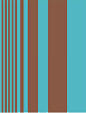 蓝色及棕色的交替变化产生节拍，而宽度的变化则使构形成有趣的视觉元素