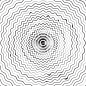 Black and white concentric line circle background 