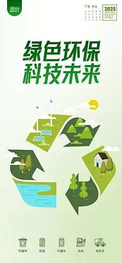 低碳生活环保展板