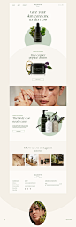 care Cosmetic cosmetics Nature organic skin skincare uiux Web Webdesign