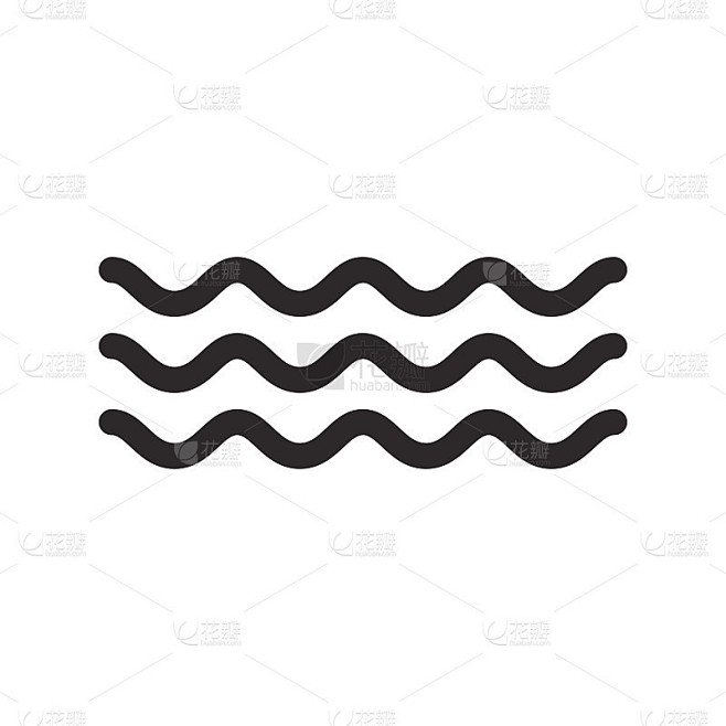 波浪图标矢量设计插图