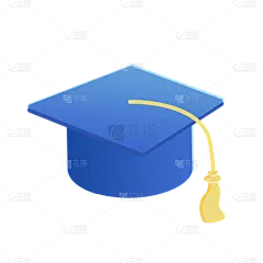 卡通感教育行业学士帽元素
