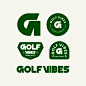 logo process design golf Golfing negative space