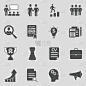 Career And Business Icons. Sticker Design. Vector 