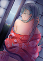 kantai_collection no_bra open_shirt shizuka_(deatennsi) suzuya_(kancolle) yukata