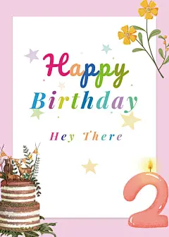 Cute Hand Painted Colorful Stars Pattern Birthday card