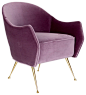 “La Briance” Chair, Purple midcentury-armchairs-and-accent-chairs