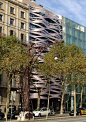 Barcelona, Passeig de Gràcia, 83.  Commercial Building, Hotel and Store.  Facade designed by Toyo Ito.