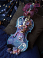 I Use Musical Instruments As Canvases For My Painted Creations : I take a violin or guitar from a sand-papered, worn-out or simply unable to produce sound and I turn it into a canvas for my thoughts and ideas. Starry skies, whales, waves or simply abstrac