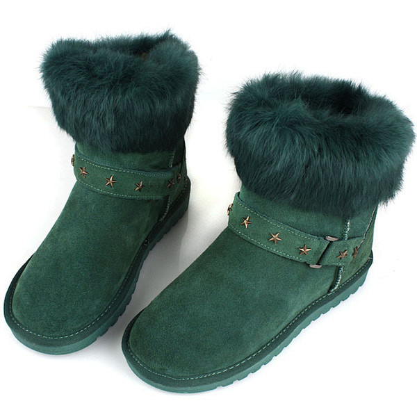 墨绿色低短筒靴，2012年秋冬，最炫铆钉...