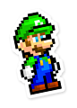 Mario. Pop culture icon-马里奥贴纸/贴纸设计/小插图/小标签/8bit/8比特/像素