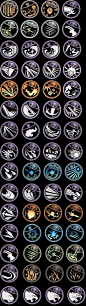 #技能图标# #欧美# #魔幻# Zodiac UI - Skill Icons, Mauro Pane