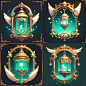 duiduidesign_Set_with_golden_borders_emerald_green_and_white_wi_c17eb548-b9ca-49da-bad4-29a7414128dc