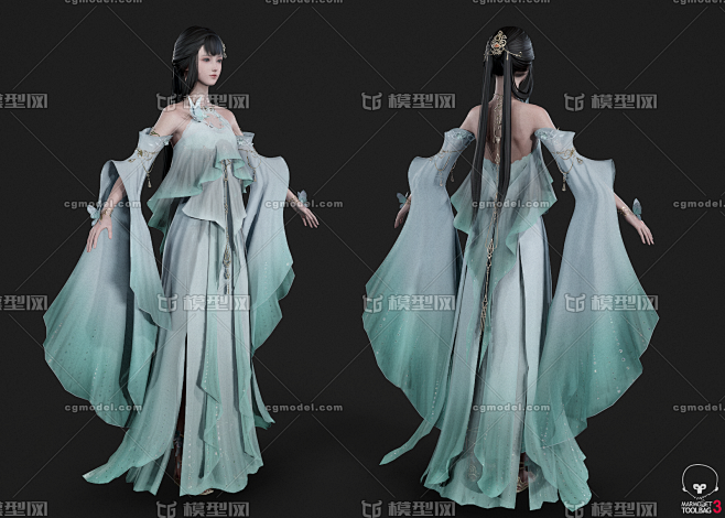 PBR 汉服美女 古装 古代美人 御姐 小姐姐 武侠风 武林人物 女侠 剑侠 大侠 侠客 古风 闺秀