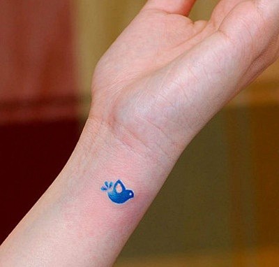 little blue bird tat...