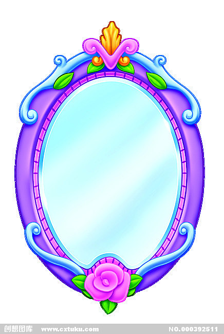 可爱卡通公主镜子