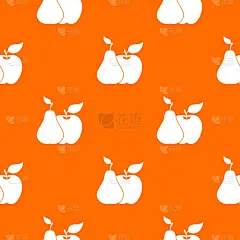 梨,苹果,式样,分离着色,白色,自然,几何形状,清新,食品,重复