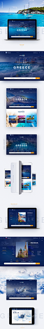 希腊旅游度假网站设计欣赏-UI图-UI设计师交流平台
