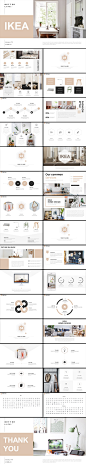 【七像素】纯净风格家居家具展示画册室内设计ppt模板