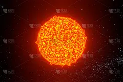 3D渲染插图阳光，太阳太阳系孤立在黑色背景。行星空间科学(图像元素由美国宇航局提供)
