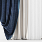 3d модели: Шторы - Curtains Classic Blue