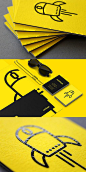 Bold Black And Yellow Business Card Design For A Web Designer: 