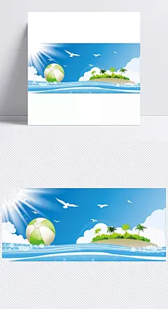 海滩岛屿海鸥背景|背景,海滩背景,岛屿背景,海报Banner,其他,背景图