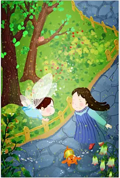 立夏夏天插画仲夏夜精灵