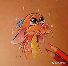 I&amp;B插画丨我滴天呐，彩铅画的小宇宙被打开了，小神兽好美腻（一）