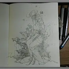 近期涂鸦草稿儿~（多图）-仔猫一丁_涂鸦,人物,古风,线稿,手绘_涂鸦王国插画