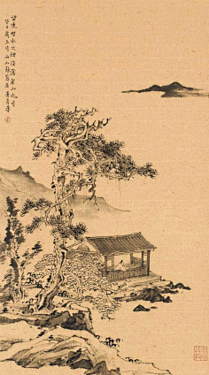 请欣赏当代青年画家黄彦华的《静慧居山水册》_人物 : 积集余资,97年