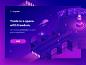 Crypton technology purple crypto ui icon design illustration isometric