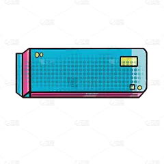 波普风扁平撞色家居电器-空调