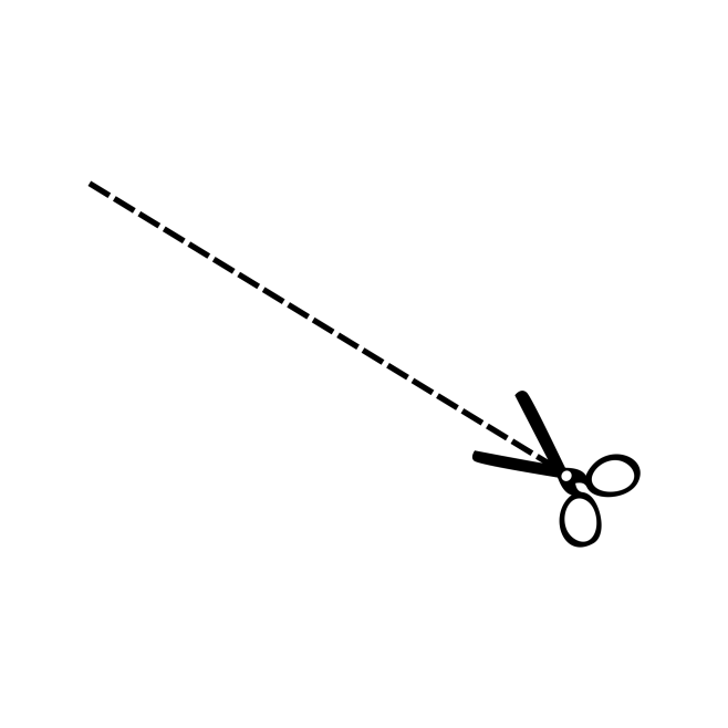 黑色剪刀虚线