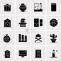 set 16 universal icons business